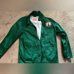 Boston Celtics Levi Strauss button up windbreaker jacket
